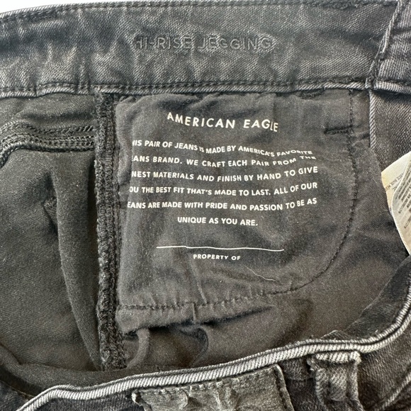 American Eagle Outfitters Black Distressed Skinny Jeans: Women’s - Picture 6 of 8